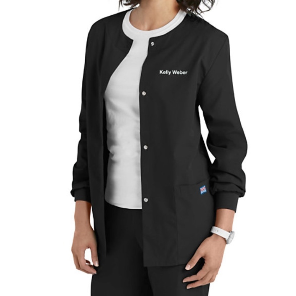 Cherokee Workwear Snap Front Warm-Up Scrub Jacket